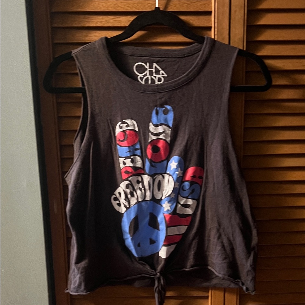 Chaser Dark Gray Graphic Tank